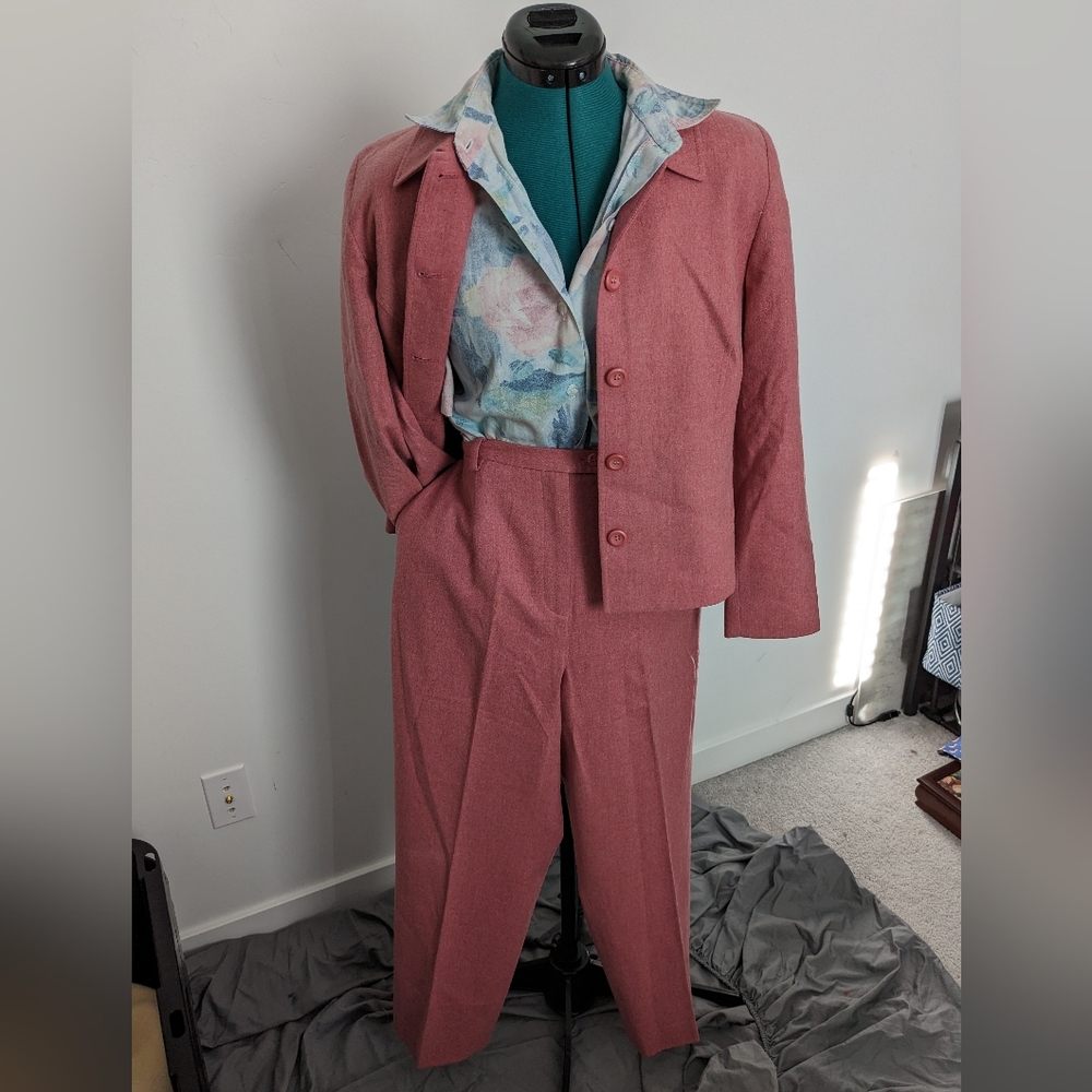 Pendleton Virgin Wool Two Piece Pink Suit
